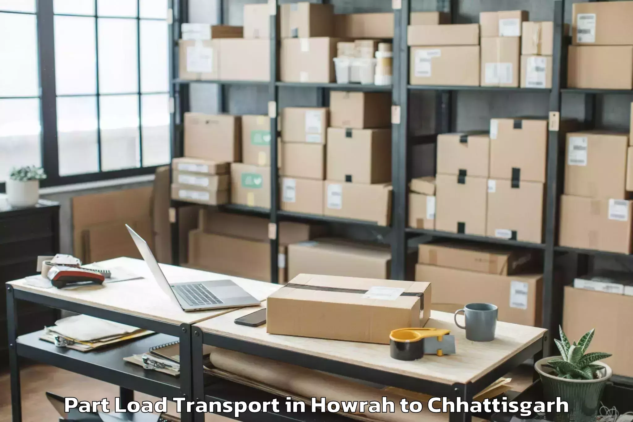 Affordable Howrah to Maharishi University Of Manage Part Load Transport